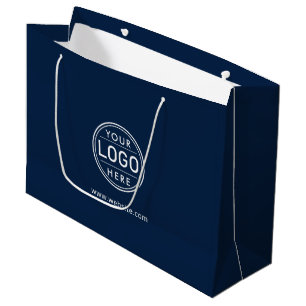 Logo-Business Corporate Navy Blue Company Große Geschenktüte