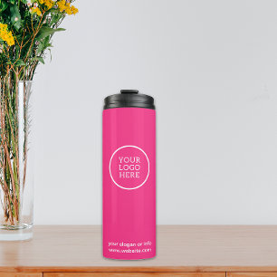Logo Business Corporate Pink Company Moderne Thermosbecher