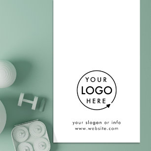 Logo Business Minimal Einfach Weiß Benutzerdefinie Yogamatte