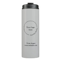 Logo Business Minimalistisch Grauthermal Tumbler