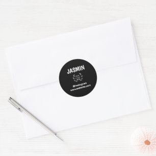 Logo Business Modern Minimal Unternehmen Gebrandet Runder Aufkleber
