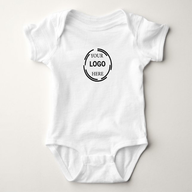 Logo-Business Moderne Minimal-Designs Baby Strampler (Vorderseite)