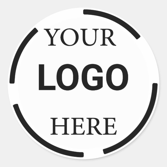 Logo-Business Moderne Minimal-Designs Runder Aufkleber (Vorderseite)