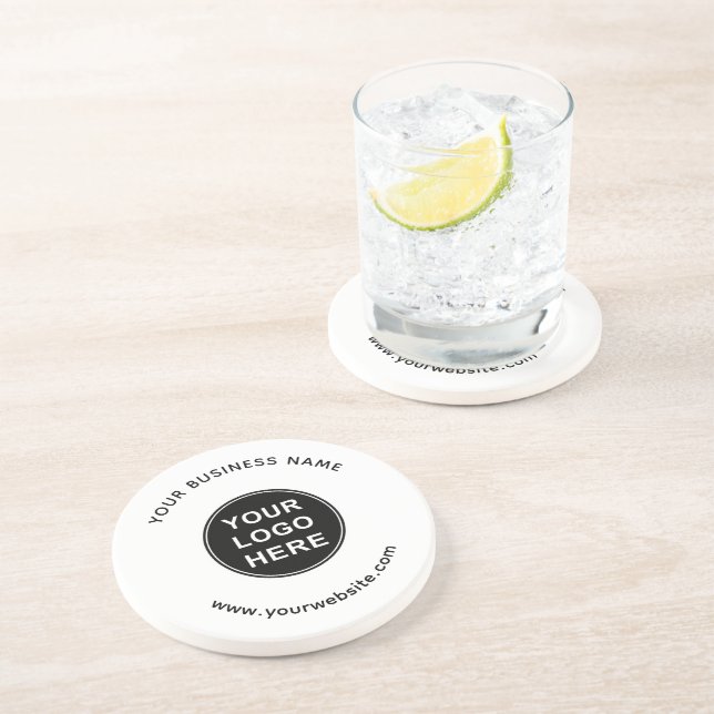 Logo | Business Name | Website | Branding Getränkeuntersetzer (Seite)