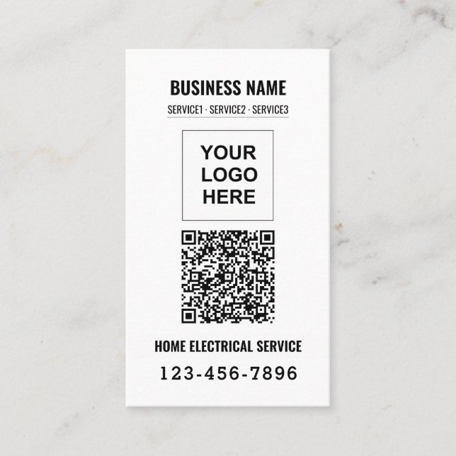 Logo Business QR-Code Visitenkarte (Vorderseite)