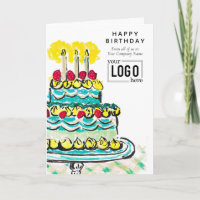 Logo Business Türkis Künstlerische Torte Geburtsta
