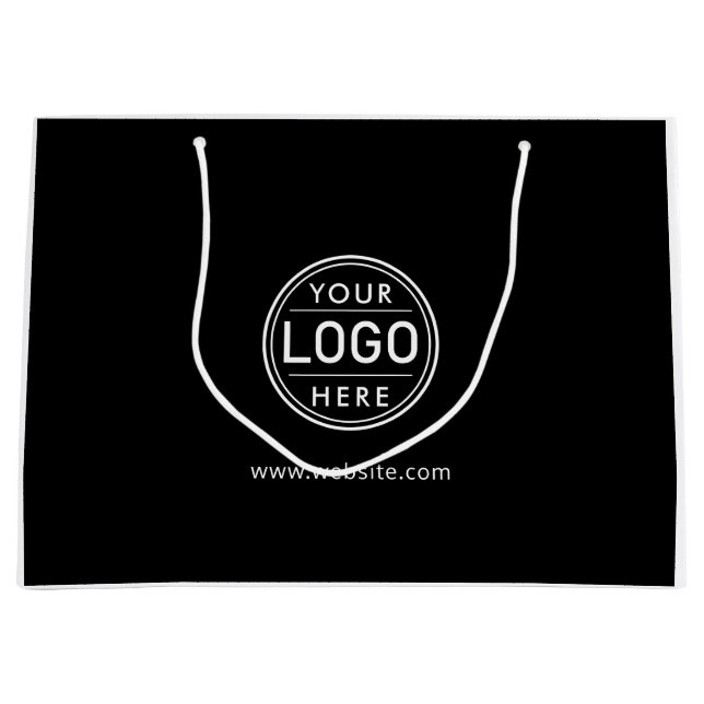 Logo Business Unternehmen Black Company Simple Com Große Geschenktüte (Vorderseite)