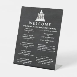 Logo-Chalkboard Promo-Preisliste 2 Spalte Groß Sockelschild