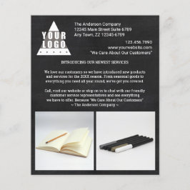 Logo-Chalkboard Stilvoll gestalten Sie Ihr eigenes Flyer