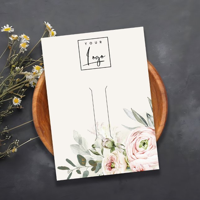 Logo-Clip-Holder für weich blütengrüne Peony Flora Visitenkarte (Von Creator hochgeladen)