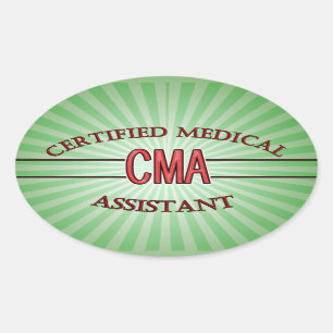 LOGO CMA ZERTIFIZIERTER MEDIZINISCHER HILFE OVALER AUFKLEBER