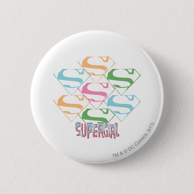 Logo-Collage von Supergirl Pastel Button (Vorderseite)