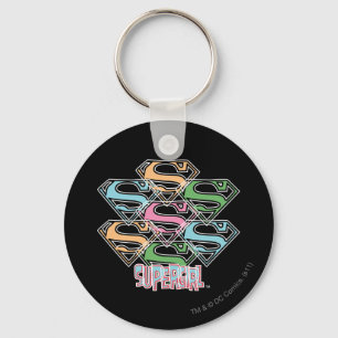 Logo-Collage von Supergirl Pastel Schlüsselanhänger
