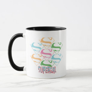 Logo-Collage von Supergirl Pastel Tasse
