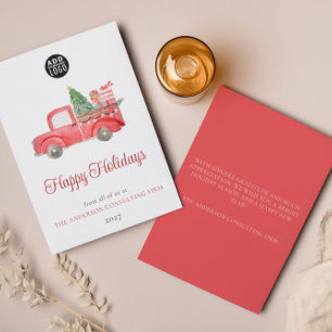 Logo Company Weihnachtsfeiertag Vielen Dank Karte