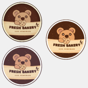 Logo "Cookie Bear Handmade Food Labels" Etiketten