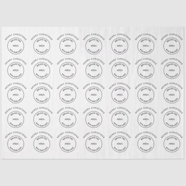 Logo Corporate Business Frohe Weihnachten Seidenpapier (Vorderseite)