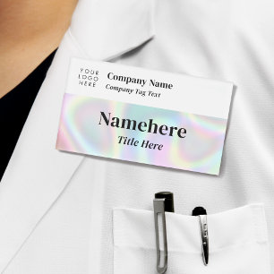 Logo Corporate Holographic Modern Simple Big Title Namenschild