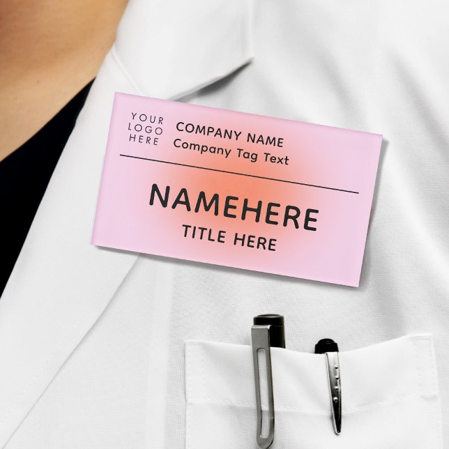 Logo Corporate Modern Peachy Pink Aura Titel Namenschild (Von Creator hochgeladen)