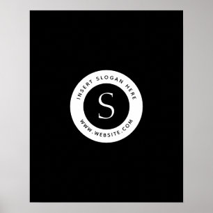 Logo Corporate Modern Schwarz/Weiß Poster