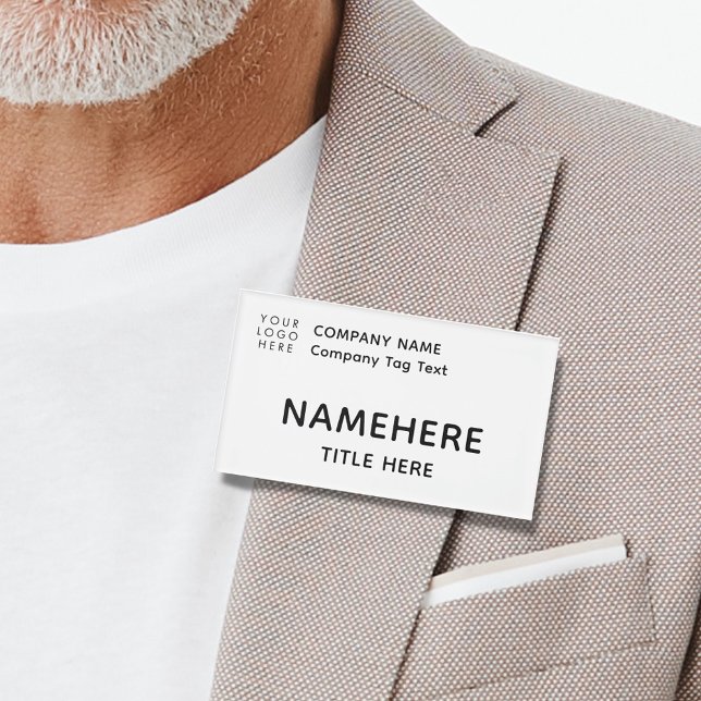 Logo Corporate Modern Simple Basic White Title Namenschild (Von Creator hochgeladen)