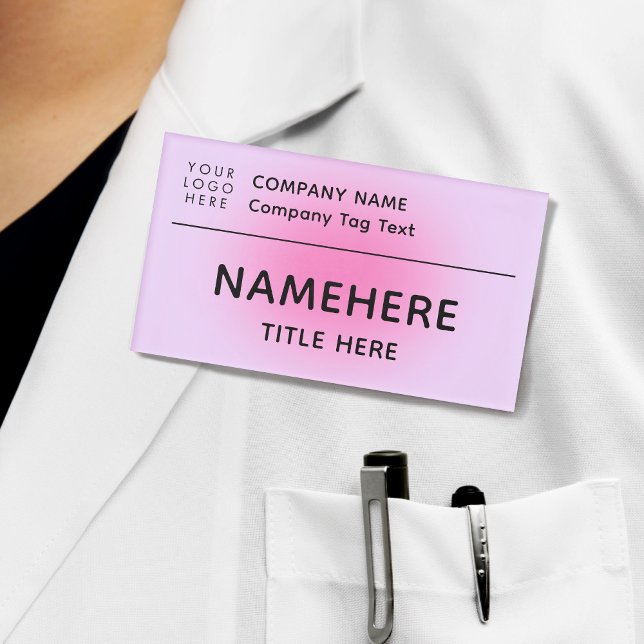 Logo Corporate Modern Simple Pink Aura Titel Namenschild (Von Creator hochgeladen)