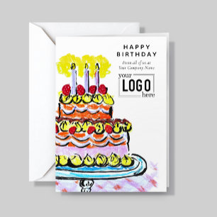 Logo Corporate Rich Artistic Torte Geburtstag Karte