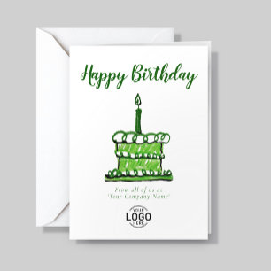 Logo Corporate Simple Grüner Wachsmalstift-Torte G Karte