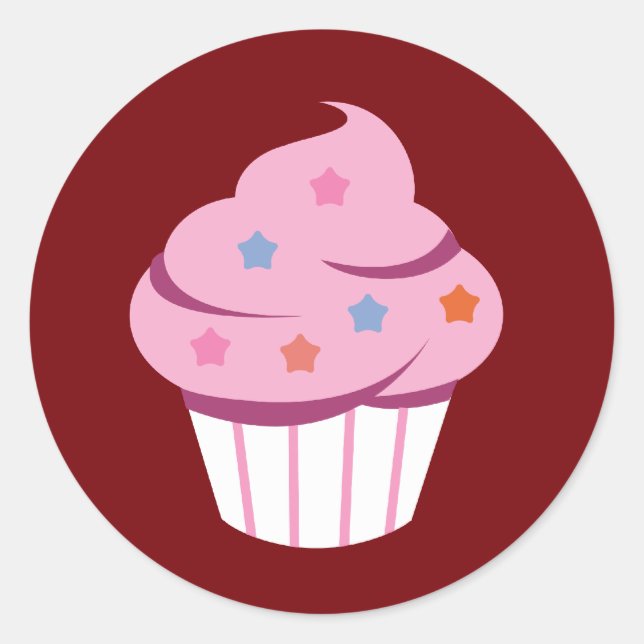 Logo Cupcake Round-Label #1 Runder Aufkleber (Vorderseite)