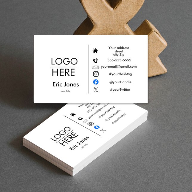 Logo Custom BUSINESS LOGO und Social Media Bus hin Visitenkarte (Von Creator hochgeladen)
