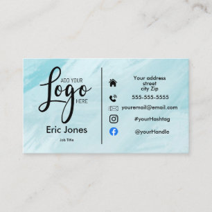 Logo Custom BUSINESS LOGO und Social Media Bus hin Visitenkarte
