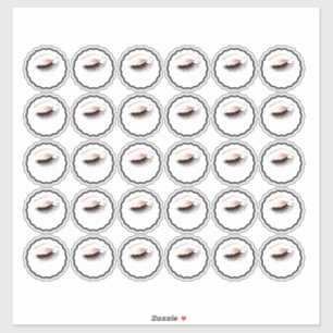 Logo Custom Eyes Lashes Beauty Studio Kosmetik Aufkleber