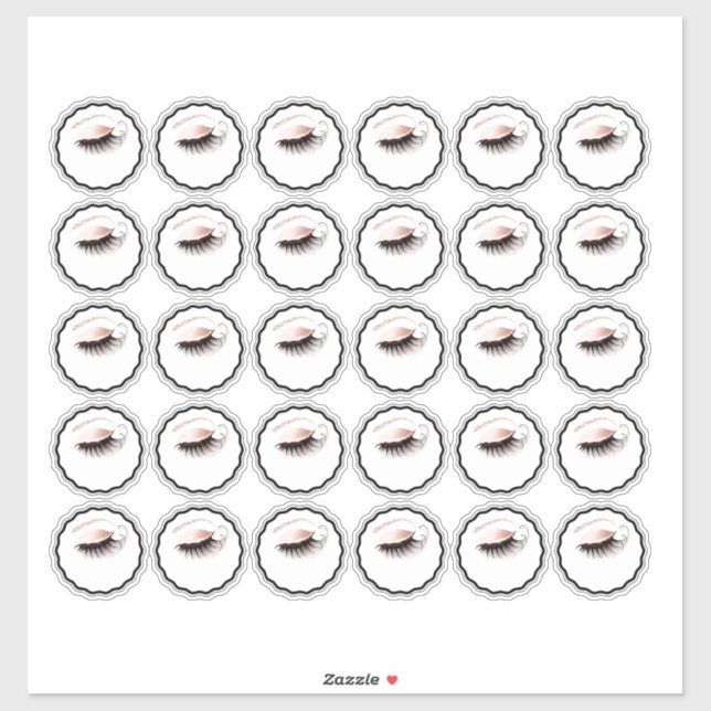 Logo Custom Eyes Lashes Beauty Studio Kosmetik Aufkleber (Blatt)