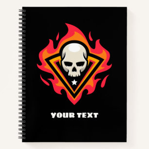 Logo "Custom Flying Skull" Notizbuch