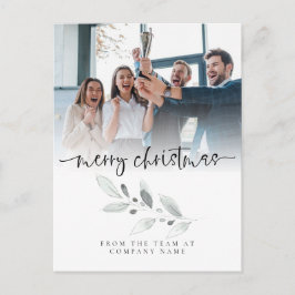 Logo Custom Foto Company Foliage Frohe Weihnachten Postkarte