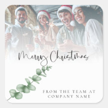 Logo Custom Foto Company Foliage Frohe Weihnachten