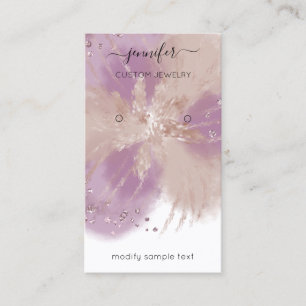Logo Custom Jewelcard Social Media Floral Pink Visitenkarte