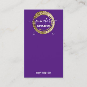 Logo Custom Jewelier Social Media Lila VioletGold Visitenkarte