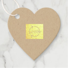 Logo Custom Text Heft Gold Foil Funke Tag