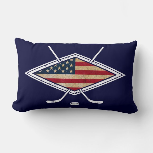 Logo der American Hockey Flag Lendenkissen (Vorderseite)