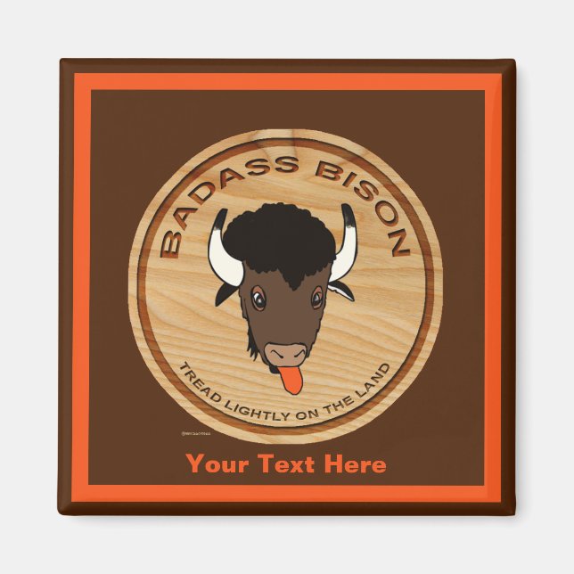 Logo der Badass Bison Farm Magnet (Vorne)