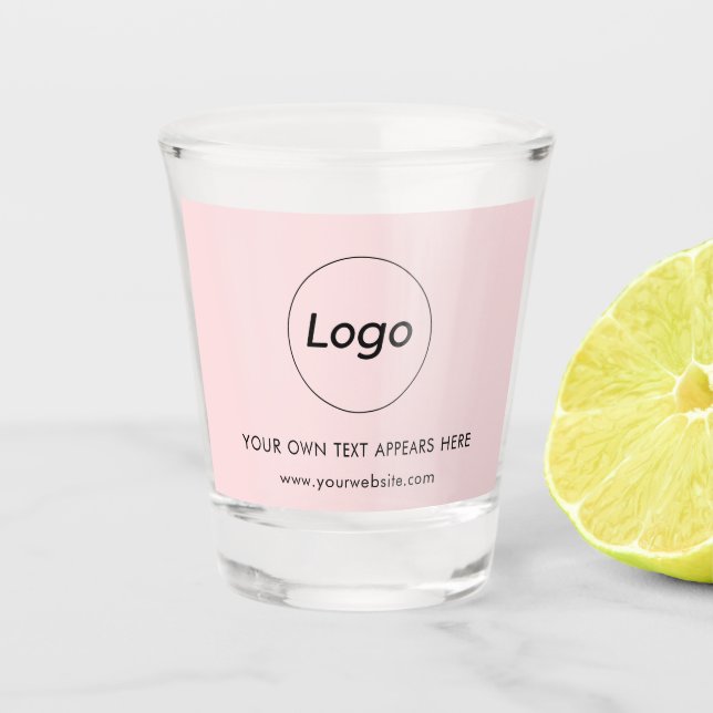 Logo der beruflichen Unternehmung Pink Schnapsglas (Vorderseite)