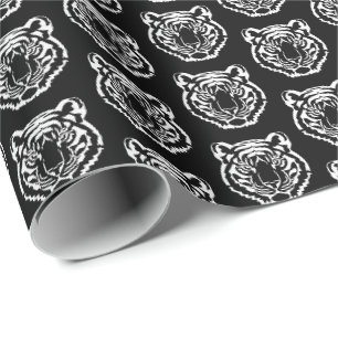 Logo der Black Tigers Schule Maskottchen Geschenkpapier