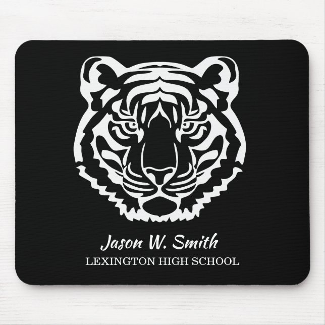 Logo der Black Tigers Schule Maskottchen Mousepad (Vorne)