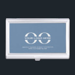 Logo der Blue Corporate Company Visitenkarten Dose<br><div class="desc">Behalt deine Visitenkarten, organisiert und leicht zugänglich mit dieser stilvollen Visitenkartenverpackung mit Firmenlogo. Das Gehäuse ist mit einer eleganten blau-rauchfarbenen Farbpalette versehen und zeigt auf der Vorderseite das Firmenlogo. Dieser aus hochwertigen Materialien gefertigte Fall bietet einen dauerhaften Schutz für Ihre Karten und sorgt dafür, dass sie in unberührtem Zustand bleibe...</div>