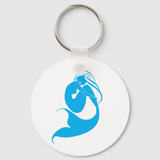 Logo der Blue Mermaid-Silhouette Schlüsselanhänger