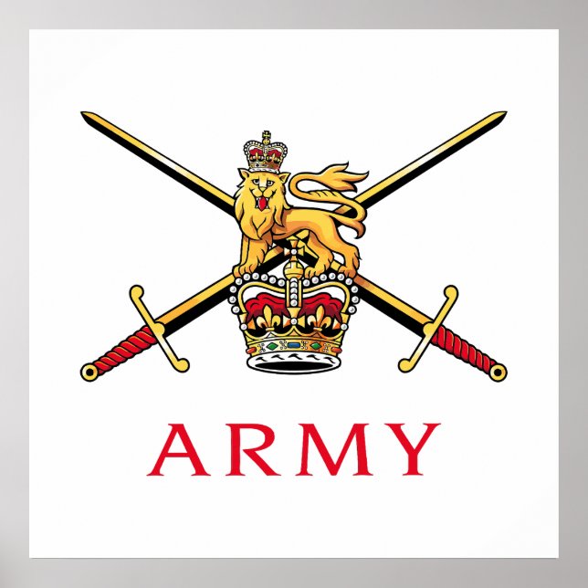 Logo der britischen Armee Poster (Vorne)
