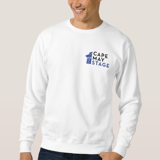 Logo der Cape May-Bühne Sweatshirt in Weiß (Vorderseite)