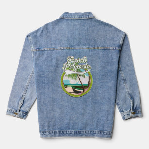 Logo der China-Reisekarte Jeansjacke