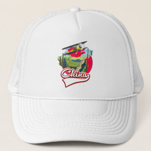 Logo der China-Reisekarte Truckerkappe